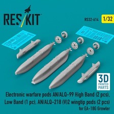 Reskit RS32-0614 1:32 Electronic warfare pods AN/ALQ-99 High Band (2 pcs) picture