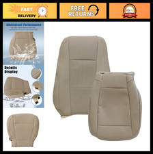 2PC Tan Perforated Leather Replacement Seat Covers for Ford F-150 F250 F350 2015 picture