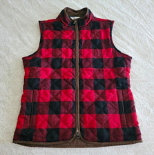 Peter Millar Crown Men’s Wool Quilted Buffalo Plaid Full Zip Vest Size Medium picture