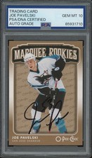 2006-07 O-Pee-Chee #595 Joe Pavelski Signed Marquee Rookie Card PSA AUTO 10 RC picture