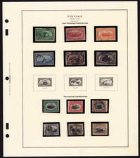 ALBUM READY US Trans-Miss & Pan-Am Stamps Sc 285~299 in Mounts cv$301 _mg picture