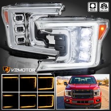 Fit 2018-2020 Ford F150 Full LED DRL Projector Headlights Switchback Turn Signal picture