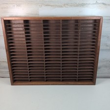 Vintage Napa Valley Box Company 100 Cassette Tape Storage Rack Wood Organizer picture