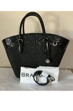 BRAHMIN Jeanne Tote Black Belheaven  Genuine Leather Purse Handbag NWT picture