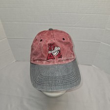 Very Vintage Arkansas Razorbacks Leaning On A Hog Adj Strap Denium Look picture