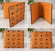 Authentic MCM bifold wallet in cognac brown picture