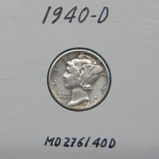 1940-D Mercury dime, 90% Silver Coin picture
