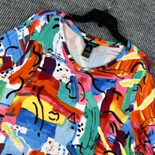Ali Miles Shirt Top Blouse Womens PXL Petite XL Geometric Long Sleeve New picture