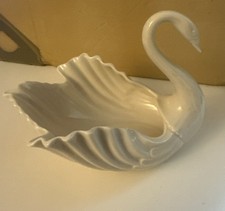 Lenox Swan Porcelain Figurine Vintage Stamp Retired 9” Trinket/Candy picture