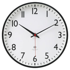 Mainstays 11.5” Quartz Black & White Schoolhouse Wall Clock picture