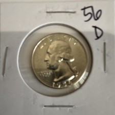 1956-D Washington Denver Mint and a 1938 Washington Philadelphia Uncertified picture