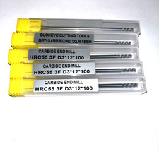 3mm 100L  TUNGSTEN CARBIDE ALUMINUM END MILL 3 FLUTES PACK OF 5 PCS picture