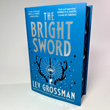 The Bright Sword SIGNED Lev Grossman Hardcover Stenciled Edges Broken Binding picture