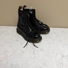 Dr. Martens 1460 Black Patent Leather 8-Eye Boots Mens US L 7 picture