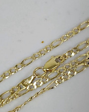 10k Yellow Gold Figaro Chain Necklace, Lobster Clasp, No Stone picture