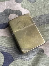1932 - 1982 Vintage Zippo Lighter - Solid Brass Commemorative - Corner Slashes picture