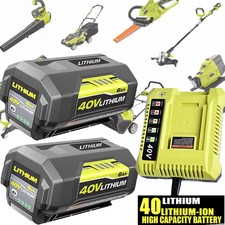 2PCS 8.0Ah Battery 40Volt for Ryobi 40V Lithium OP40602 Battery with LED/Charger picture