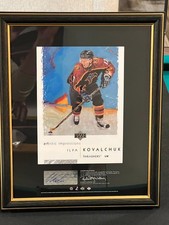 2002-03 UD Artistic Impressions Auto Framed 14x17 Ilya Kovalchuk picture