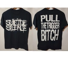 Vintage Suicide Silence Pull The Trigger Btch Band reprint T-Shirt picture