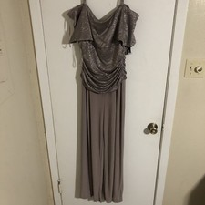 R&M Richards Champagne Colored Evening Jumpsuit. Size 14 NWT. $100, Shimmer picture