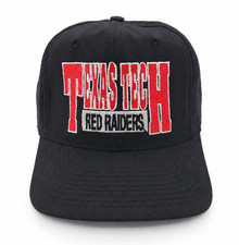 Vintage 90s Texas Tech Red Raiders Pro-Mark Snapback Hat USA Green Underbill picture