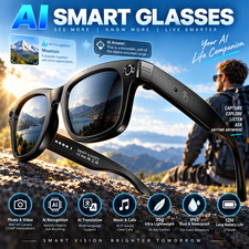 Lentes Inteligentes AI Camara HD 8MP Gafas de Sol Bluetooth Musica Video Fotos picture