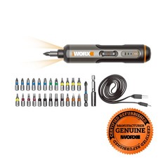 Worx 4V 3-Speed Screwdriver with 25 Accessory Bits (WX240L.1) -OB picture