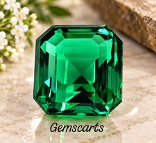 17CT Natural Green Emerald Radiant Cut 14x14x10 mm Loose Gemstone for Ring picture