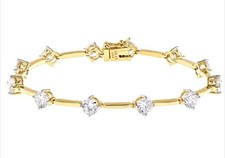 JTV Bella Luce Bracelet 12.42CTW Diamond 18k Yellow Gold Sterling Silver Overlay picture