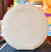 Pristine Vintage 1950s Vogue of California Round HatBox/Train Case •Silver Vinyl picture