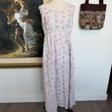 Laura Ashley Cottage Core Floral Sleep Dress 100% Cotton picture