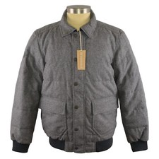 New Prana Mens B-Side Wool & Down Jacket Size Medium in Gravel Heather Gray picture