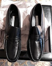 Florsheim Riva 17088 Black Leather Loafers, Men's 9D NOS New in Box Comfortech picture