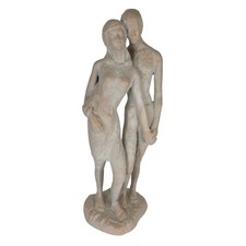 Vintage Anne-Jo Sculpture Statue 26” Tall Man And Woman 587-ES Handmade USA picture