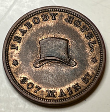 #112. 1850's Memphis Tennessee Merchant Token Francisco & Wiggins Hatters  picture