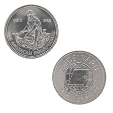 Vintage 1982 Engelhard American Prospector - 1 oz .999 Fine Silver Round picture