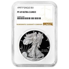 1997-P Proof $1 American Silver Eagle NGC PF69UC Brown Label picture