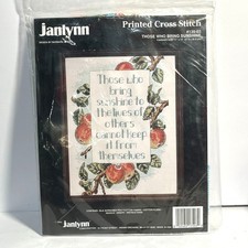 Janlynn Stamped Cross Stitch Sampler Kit Those Who Bring Sunshine 1992 picture