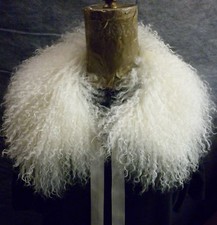 Real Natural Mongolian Tibetan Lamb  Fur Collar  Detachable picture