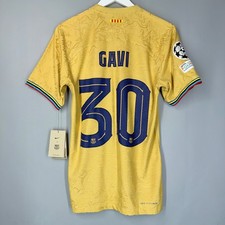 BARCELONA 2022/2023 AWAY SHIRT NIKE XS ADULT BNWT PLAYER ISSUE ADV #30 GAVI picture