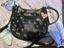 This Dooney & Bourke DB75 Multi rainbow logo crossbody bag picture