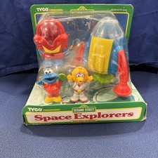 NEW Vintage 1997 Tyco Sesame Street Space Explorers 90s Big Bird Cookie Monster picture