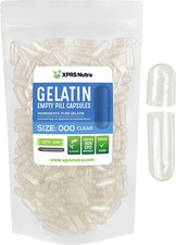 XPRS Nutra Size 000 Clear Empty Gelatin Capsules Gelcaps Pills picture