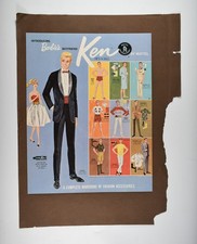 Vintage 1961 Mattel Introducing Barbie's Boyfriend Ken Complete Wardrobe Poster picture