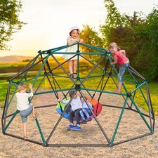 Hapfan 10ft Climbing Dome Climber Swingset w/ Saucer Swing Jungle Gym for Kids picture