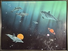 William Schimmel Jr Original Painting “Passage of the Dolphin” 1987 30x40 picture