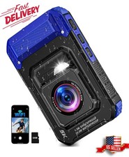 5K 33FT Underwater Camera 96MP Waterproof Digital Camera, Ultra-Compact, Blue picture
