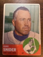 Topps 1963 High # Duke Snider #550 New York Mets MLB Baseball Card Base picture
