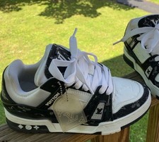 Louis Vuitton LV Trainer White Black Sneaker Size 43/US 9.5 |100% AUTHENTIC picture