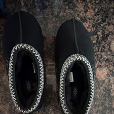 UGG Tasman Women’s US 9 Black Suede Slip-On Lined Shearling Slippers picture